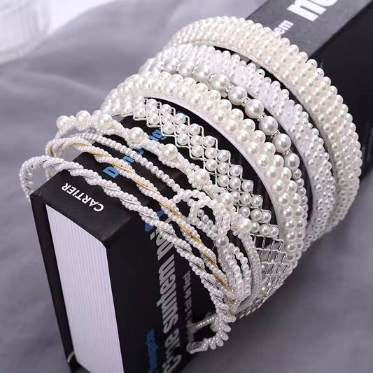 2021 Multiple Styles New Fashion Pearls Versatile Simple Temperament Hair Band Headband for Women Girl Accessories Headwear