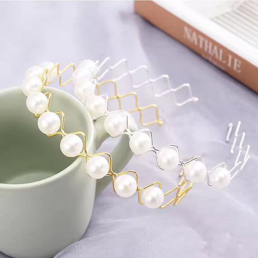 2021 Multiple Styles New Fashion Pearls Versatile Simple Temperament Hair Band Headband for Women Girl Accessories Headwear
